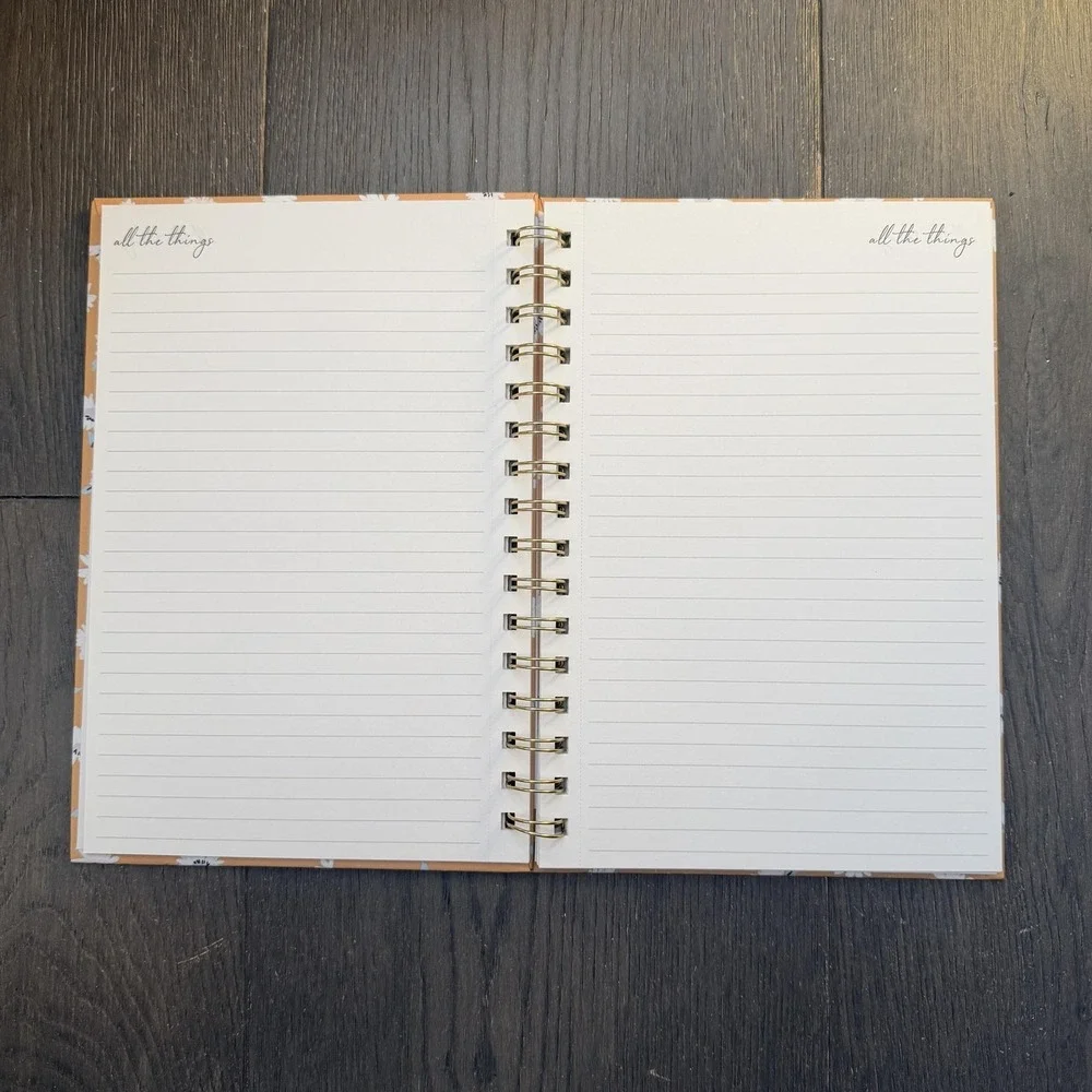 Blue Sky A5‎ Spiral Notes Notebook 160 Pages Orange Floral Cupcakes And Cashmere